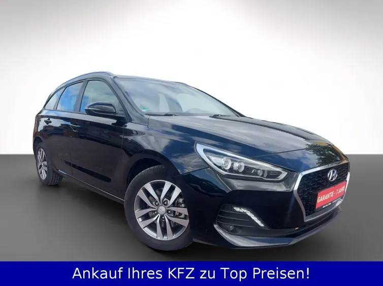 i30 Kombi Trend AUTOMATIK+Sitz&Lenkhz+LED+Navi, Schwarz, 2019, Foto 1 von 28