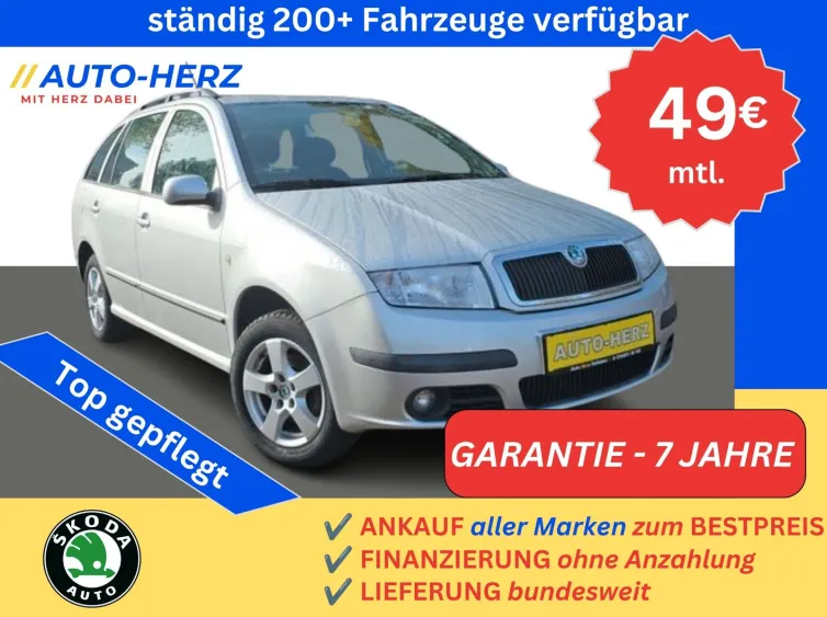 Fabia Combi Ambiente *KLIMA+TEMPOM.+AHK+PDC*, Silber, 2008, Foto 1 von 24